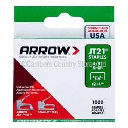 Arrow Staples JT21 1000 Pack